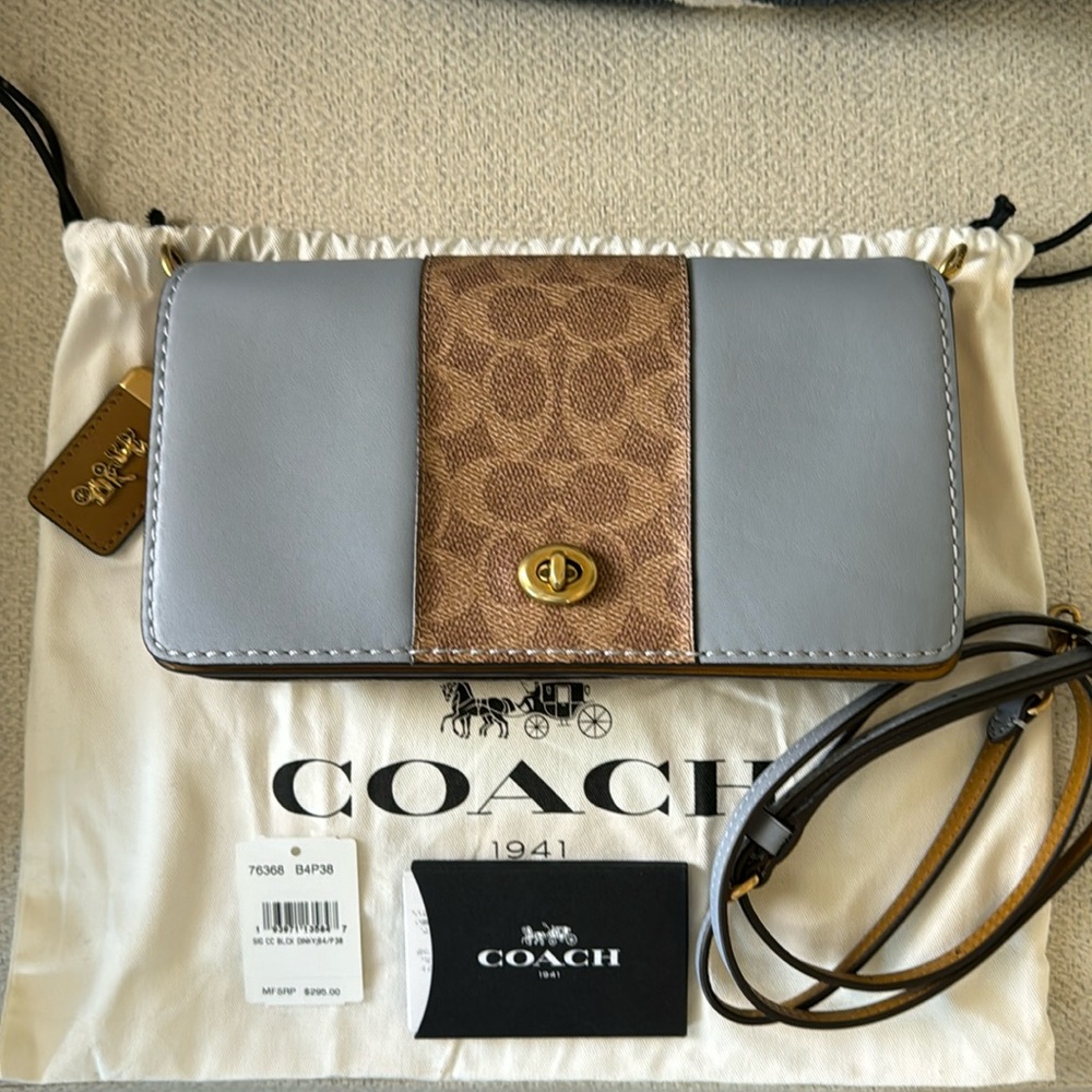 Coach Dinky with Signature Canvas Blocking